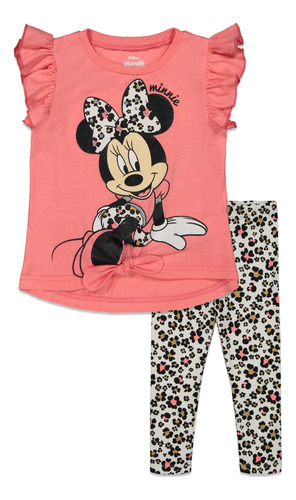 Conjunto De Vestido Y Leggings De Minnie Mouse Para .