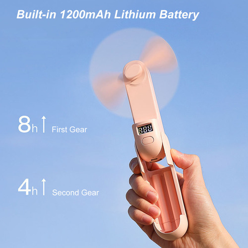 Ventilador De Mano Con Pantalla Led Mini Ventilador Portátil