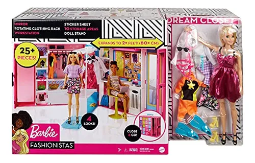 Armario Toy Closet Barbie Dream Con Muñeca Barbie Y Más De 2