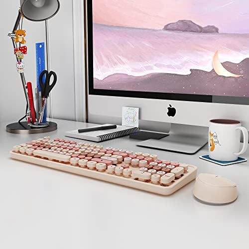 Teclado Y Mouse Inalámbricos, Lindo Teclado Y Mouse Kootop, 3 Té Con Leche.