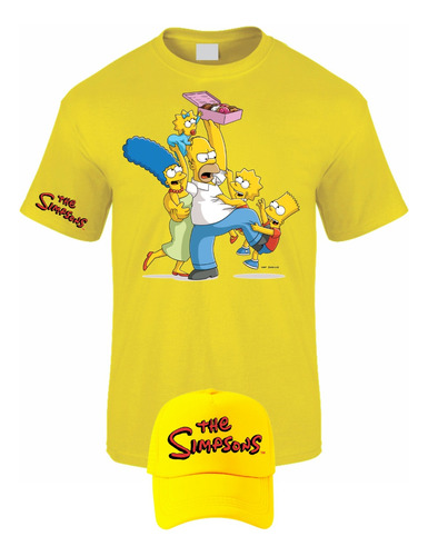 Camiseta Manga Corta The Simpson Family Obsequio Gorra I