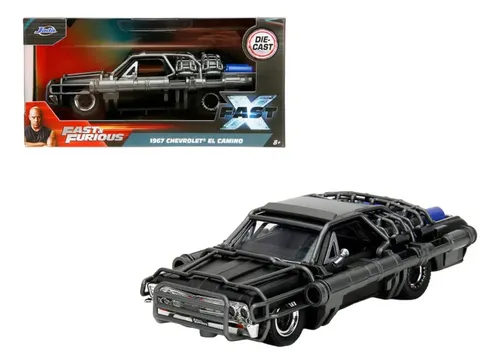 ミニカー JADA CHEVROLET Diecast Jada 1967 Chevrolet El Camino Fast & Furious 1:32 Negro