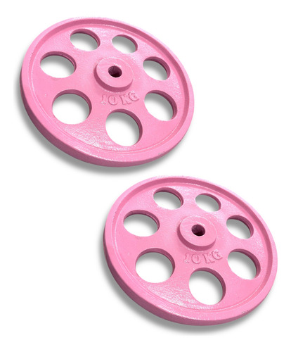 Disco Pesa Par De 10kg Olímpico Rosa Estándar 1 Pulgada Gym