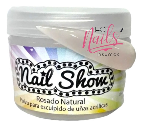 Polímero Nail Show 45 Gr. Rosado Natural - Fc Nails
