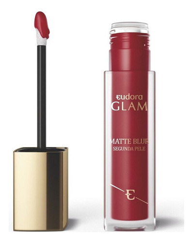 Batom Glam Matte Blur Segunda Pele Bordô Profundo 5,5ml Acabamento Mate