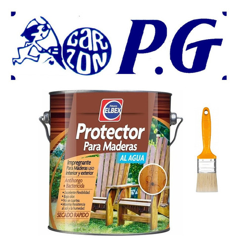 Protector De Maderas Al Agua Elbex 3.6lt 6 Colores + Regalo