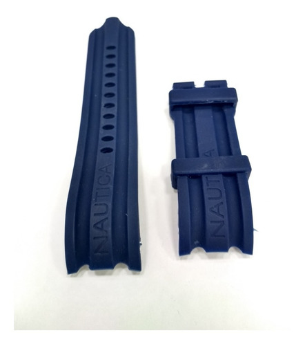 Pulseira Relogio Nautica 24mm Azul Silicone