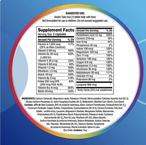 Centrum Hombre Multivitamínico Y Multiminerales 120 Tabletas