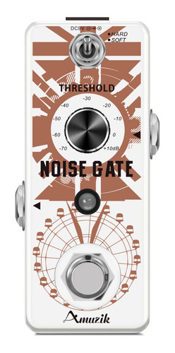 Pedal Amuzik Noise Gate Suppressor Guitarra Baixo Bypass