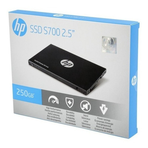 Unidad De Estado Solido Ssd Hp S700 250gb Sata 6.0 Gb/s, 2.5 Color Negro