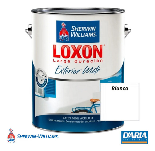 Pintura Latex Loxon Exterior Blanco X 1 Lts Sherwin Williams
