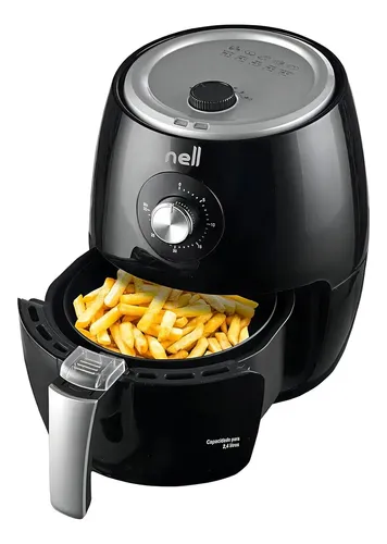 Fritadeira Elétrica Air Fryer Nell Smart 2.4L Preta C/ Timer
