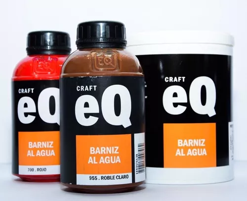 Barniz Al Agua Color Eqarte Varios Tonos 375 Ml Set X3 Unid - $ 2.625