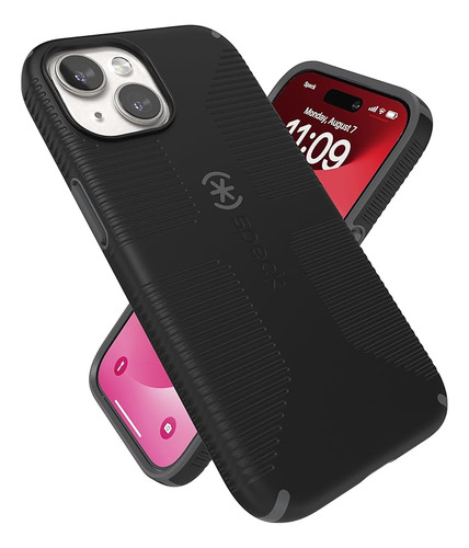 Funda Para iPhone 15, Resistente/ Suave- Speck (negro) 