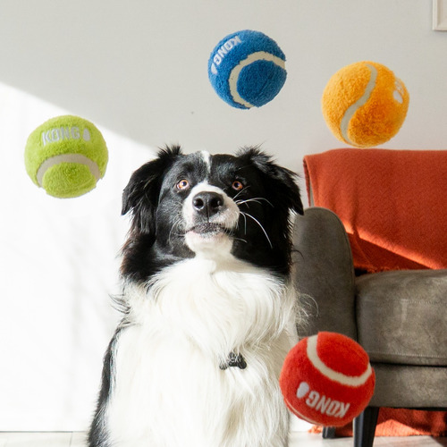 Bola de 2 cores Kong Sport Softies, pacote grande, pacote X2