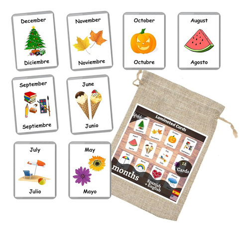 Tarjetas Flash Bilinges En Inglés Español | Tarjetas Flash L