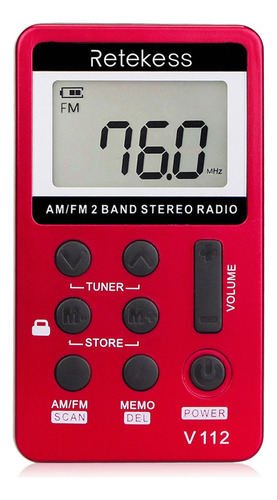 Retekess V-112 - Radio Estéreo Portátil Am/fm (2 Bandas)