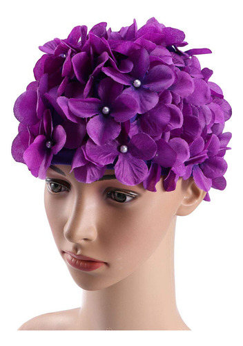 Winomo - Gorro De Natación Con Pétalos Florales Para Mujer