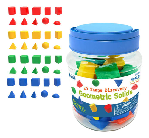 40x 3d Solids Geometric Color Cognition