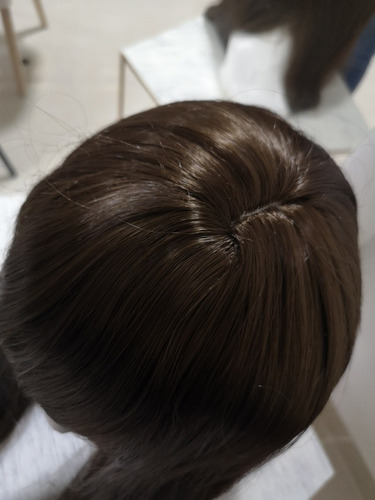 Peluca Castaño Cafe Oscuro Cabello Liso Disfraz (chocolate) Tamaño De La Base Unitalla