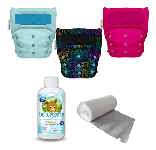 Pañales Ecológicos Ecopipo + Detergente + Filtro De Bambú