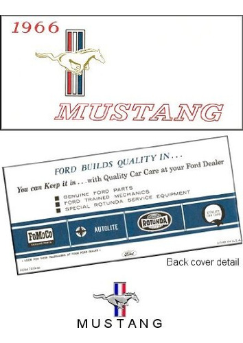 1966 Ford Mustang Propietario Manual Guia Usuario