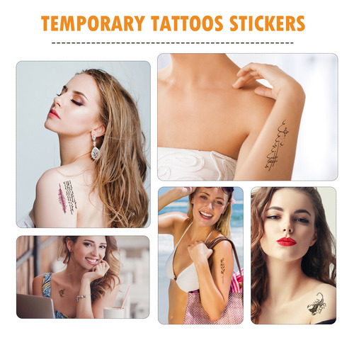 Pegatinas De Tatuaje Totem Tattoo Con Flores, 60 Hojas