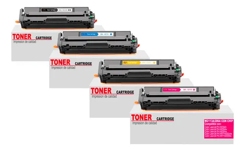 Kit Toner 206a Con Chip Genericos Para Color Pro Mfp M283cdw