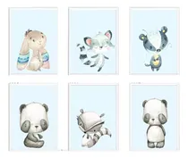 Comprar Set 3 Láminas Imprimibles Animales Bosque Mariposas Ciervos