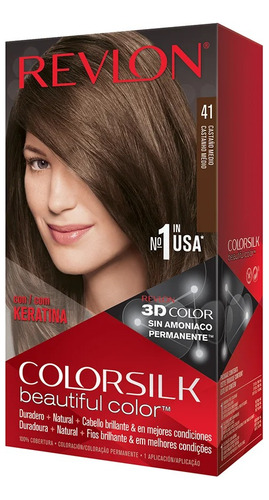 4 Pzs Revlon Tinte Permanente Dama Sin Amoniaco Colorsilk 41