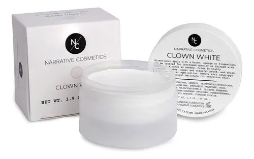 Maquillaje En Crema Blanca De Payaso, Pintura Facial