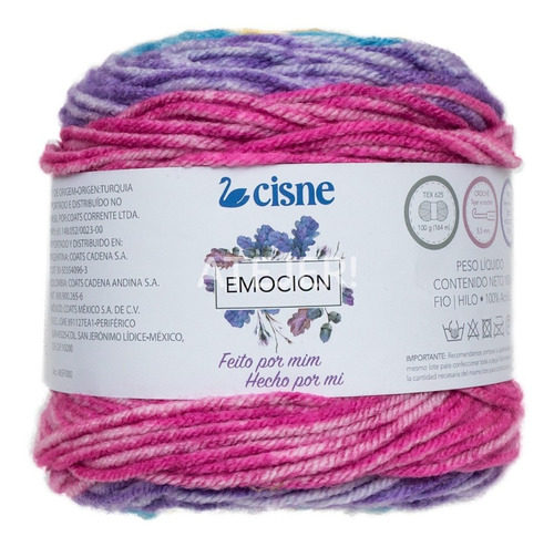 Imagen 1 de 6 de Lanas Cisne Emoción 100 % Acrílica Ovillo X 100 Gramos