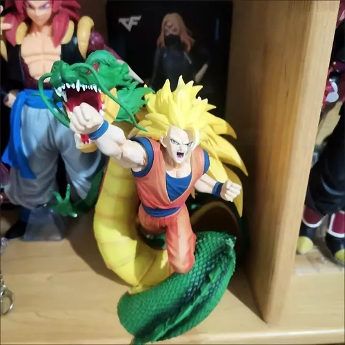 Estátua Goku Super Saiyan 3 Wrath of the Dragon Shenlong Verde