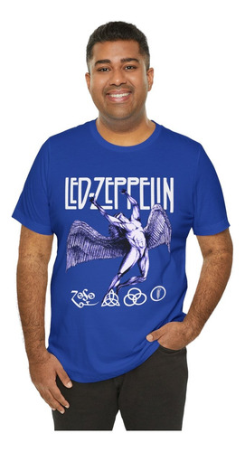 Rnm-0070 Polera Led Zeppelin - Logo Runas Icaro Angel