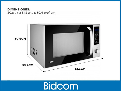 Microondas Grill Atma MD1828GN acero inoxidable 28L 220V