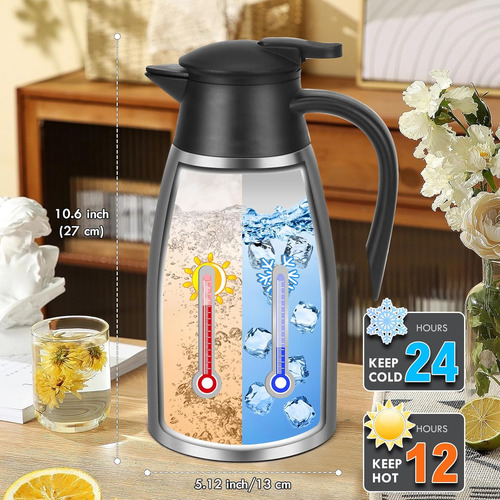 Termo De Café Térmico De Acero Inoxidable De 56 Oz (1...