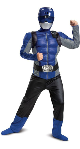 Ranger Azul Traje Chicos Bestia Morpher Muscular