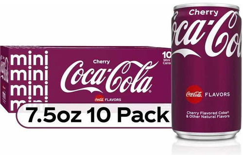 Refresco Coca Cola Cherry Mini 10 Latas De 222ml Importado