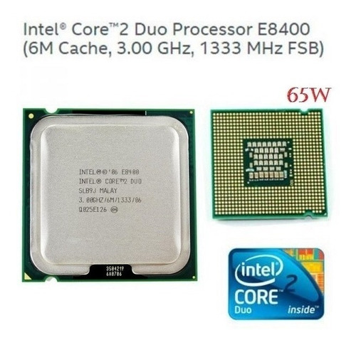Imagem 3 de 5 de Processador Intel Core 2 Duo E8400 3.0ghz Fsb 1333 Lga 775