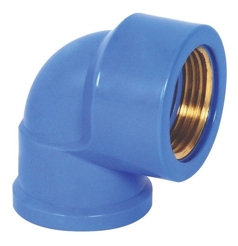 Joelho Cotovelo Azul Latao 25mm X 3/4 Cola Rosca C/ 10un