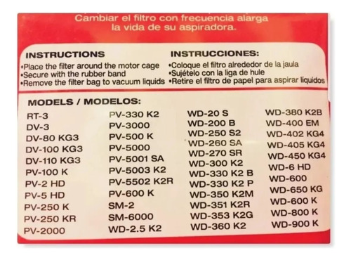Tubos De Extensión Negros + Filtro De Aspiradora Koblenz