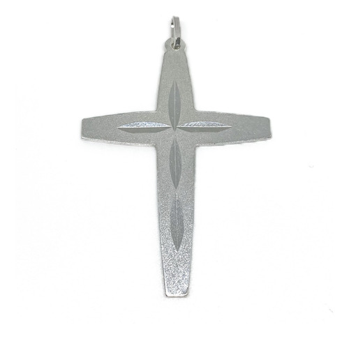 Dije Cruz Crucifijo Grande De Plata 925 5,9 Cm 