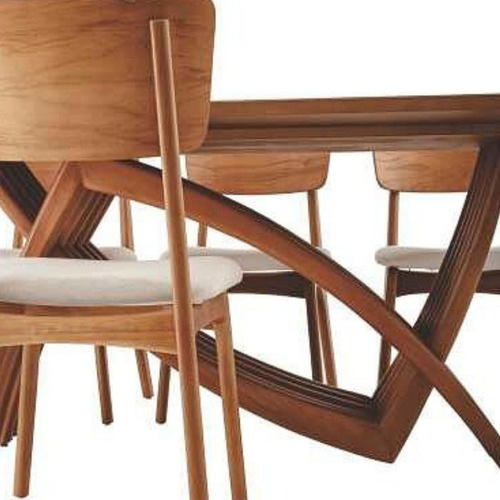Mesa Aurora 220 X 110 Madeira Tampo Champanhe Laca Com Vidro