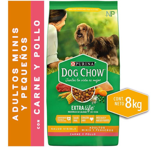 Dog Chow Perro Adulto Mini Y Pequeño Sabor Carne Y Pollo 8kg