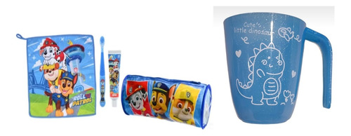 Set Dental Para Niños - Estuche, Pasta, Cepillo Y Vaso