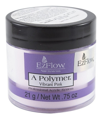 Polimero Polvo Acrilico Ezflow Vibrant Pink X 21 Gr