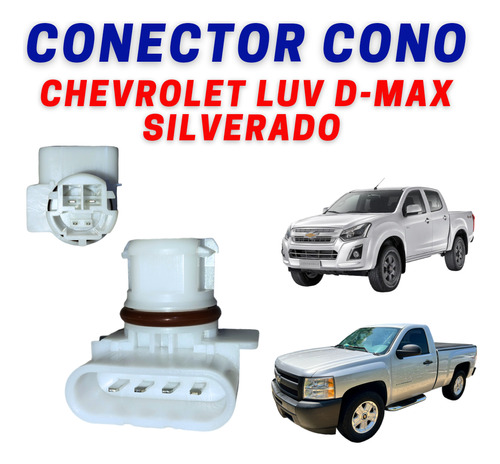 Conector Cono Para Chevrolet Luv D-max Y Silverado 