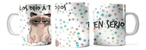 Comprar Taza Gato Los Odio A Todos (cerámica Importada)
