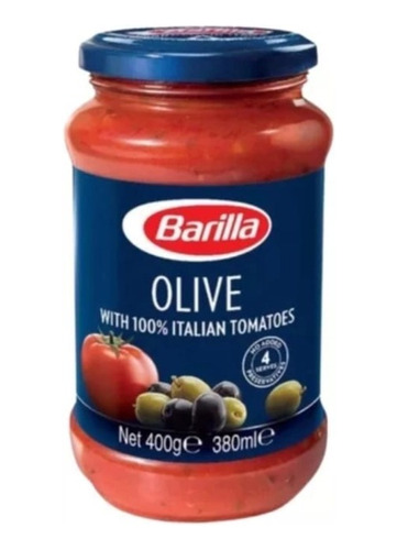 Salsa De Tomate Con Oliva Barilla 400g