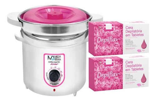 Aquecedora Matic Rosa 400g C/ Refil 2kg Cera Quente Rosa